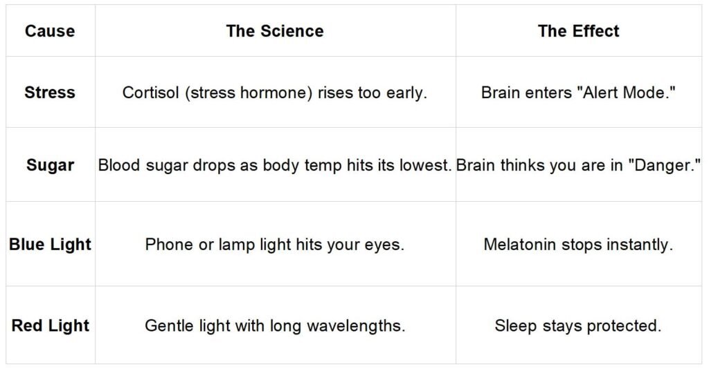 causes of 3 AM wake-ups and their effects