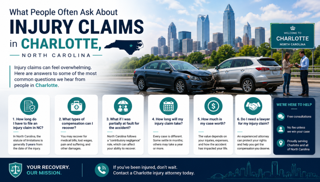 What People Often Ask About Injury Claims in Charlotte, North Carolina